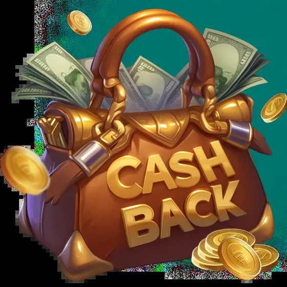 Borsa cashback SpinMama piena di dollari